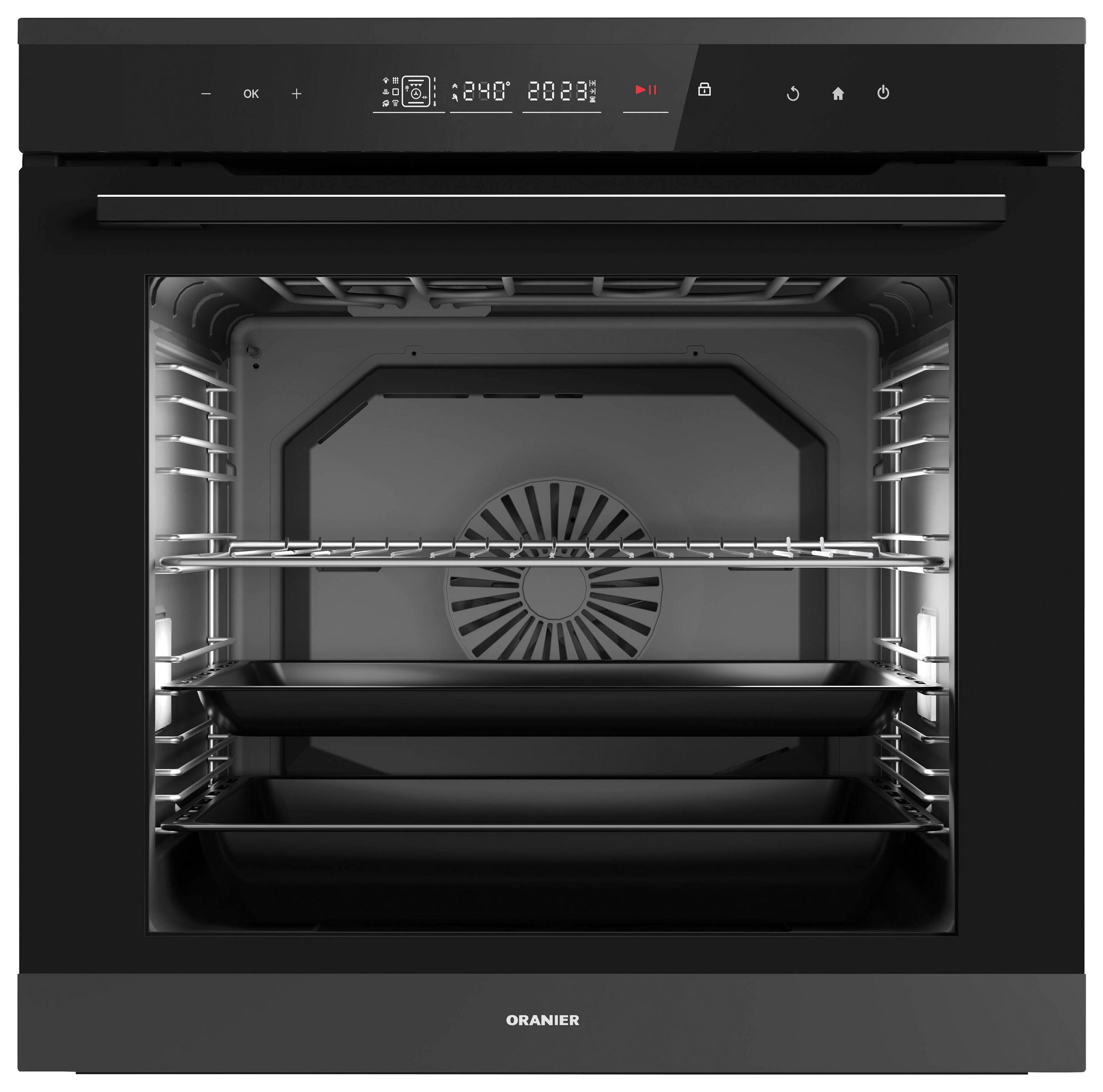 EINBAUBACKOFEN EBP820  - Schwarz, Basics, Metall (59,6/59,5/54,8cm) - Oranier