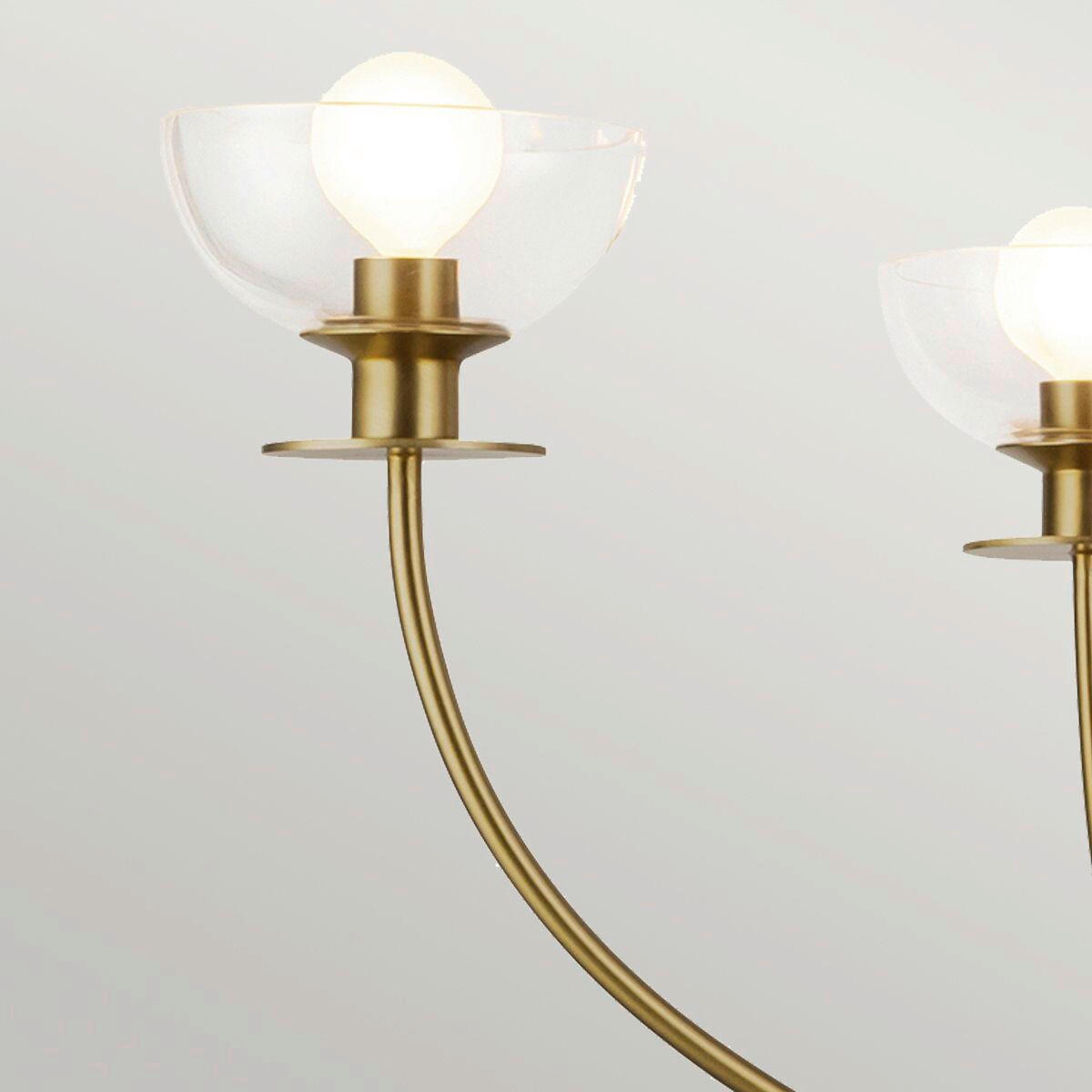 KRONLEUCHTER 38/67,3 cm   - Goldfarben, KONVENTIONELL, Glas/Metall (38/67,3cm) - Elstead Lighting