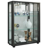 VITRINE in Schwarz  - Schwarz, Modern, Glas/Holzwerkstoff (60/80/25cm) - MID.YOU