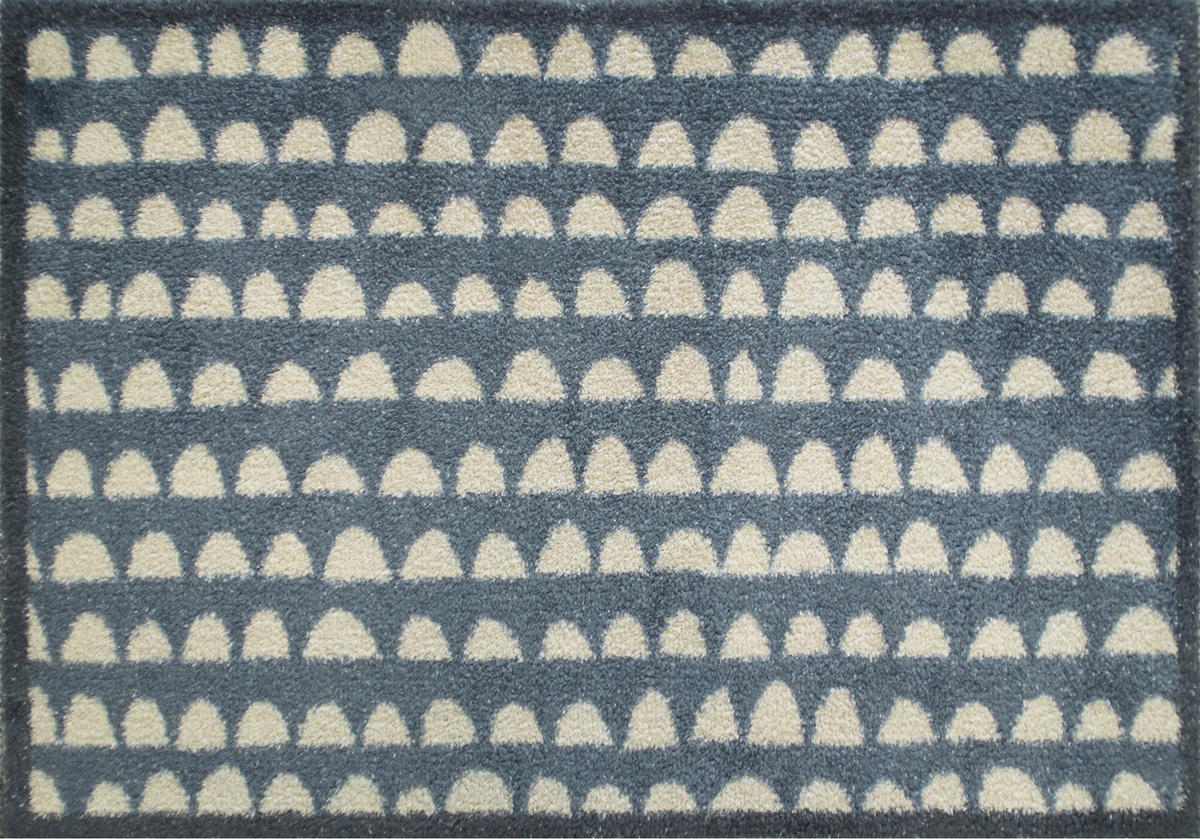 FUßMATTE 60/85 cm Priya Navy  - Blau, Design, Kunststoff/Textil (60/85cm) - wash+dry