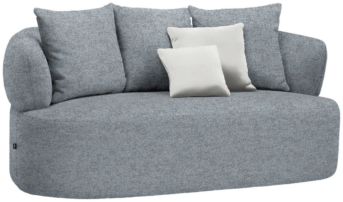 2-SITZER-SOFA in Chenille Graubraun  - Graubraun/Beige, MODERN, Kunststoff/Textil (177/86/105cm) - Hom`in
