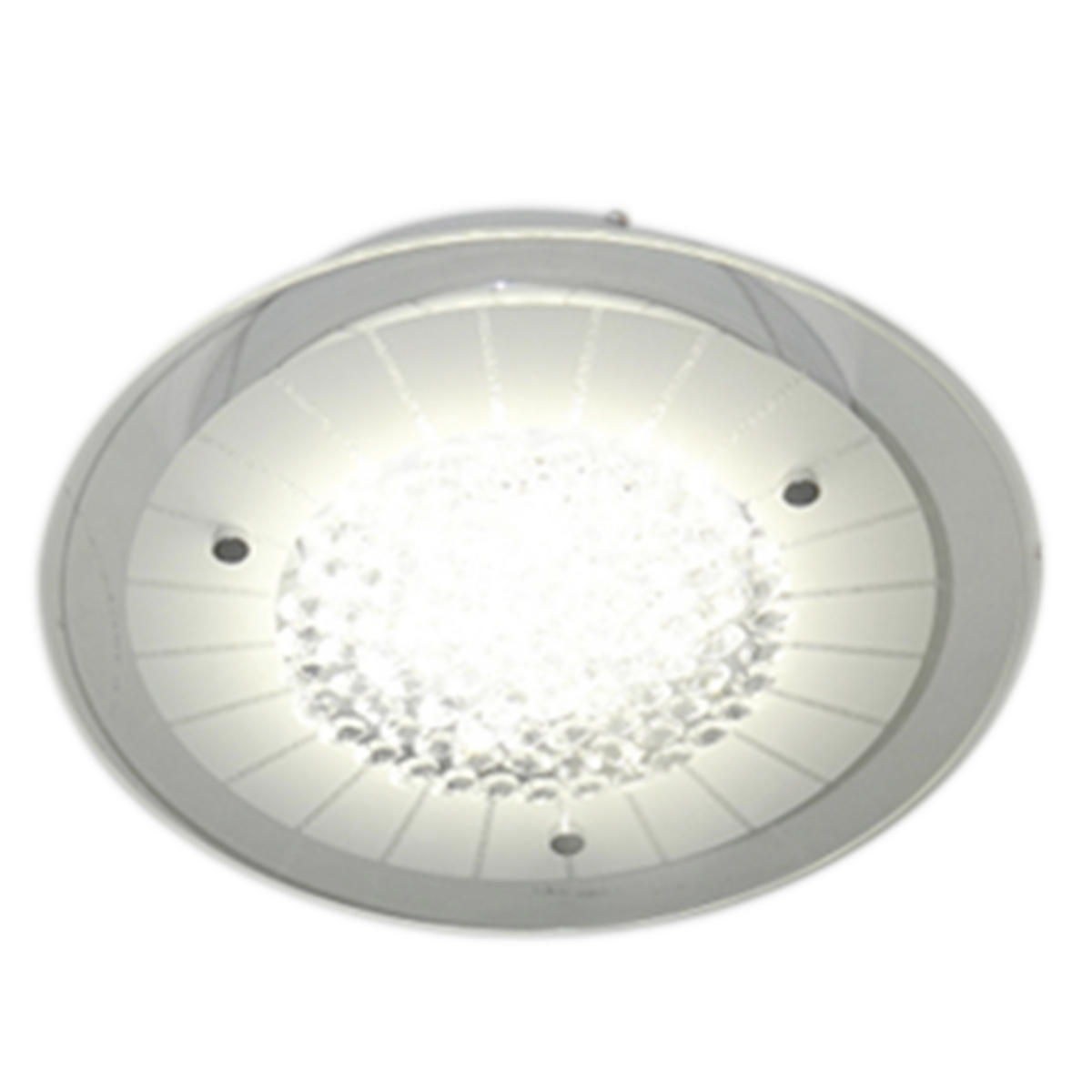 LED-DECKENLEUCHTE 28/7 cm   - Chromfarben, Design, Glas/Kunststoff (28/7cm) - Näve