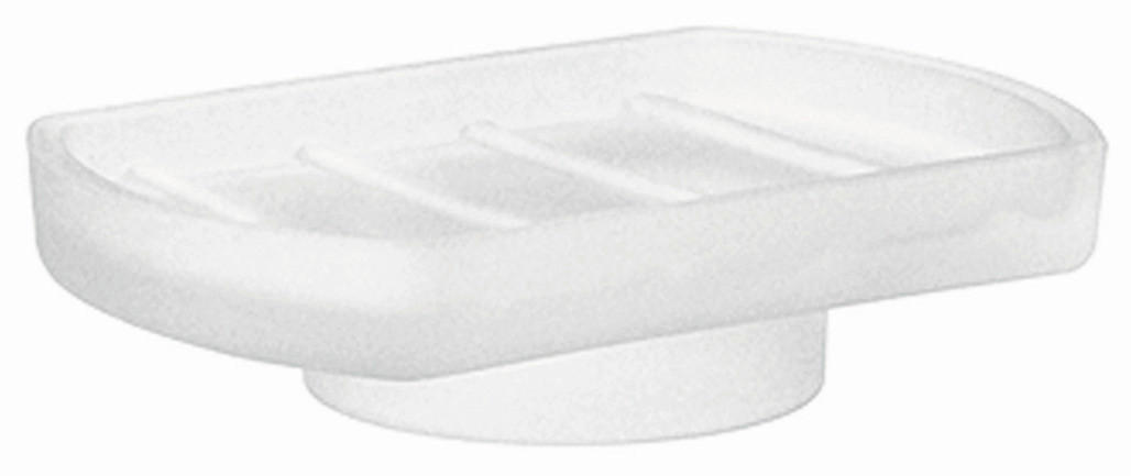 MISKA NA MYDLO biela - biela, Basics, sklo (12/2,5/8cm)