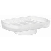 MISKA NA MYDLO biela - biela, Basics, sklo (12/2,5/8cm)