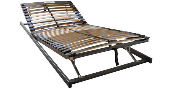LATTENROST 90/200 cm Kopfteil, Fußteil verstellbar, Birke, Buche  - Braun/Grau, Basics, Holz (90/200cm) - Novel