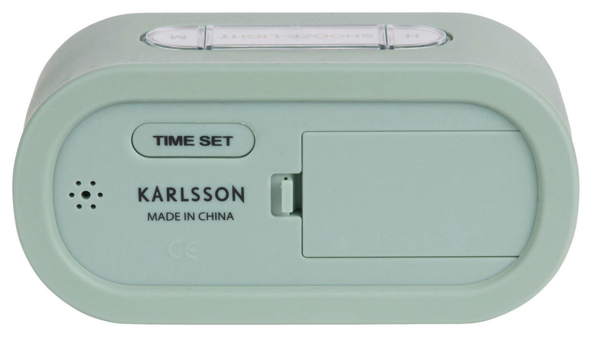 WECKER  Grün  - Grün, Basics, Kunststoff (14/7/5cm) - Karlsson
