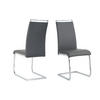 STUHL-SET 2 Stück  in Lederlook Kunststoff, Textil  - Silberfarben/Grau, Design, Kunststoff/Textil (42/101/58cm) - Livetastic