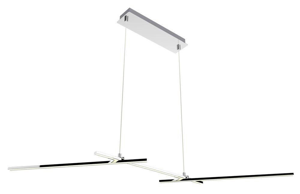 LED-PENDELLEUCHTE Thasos 103/23/120 cm  - Chromfarben, Design, Metall (103/23/120cm)