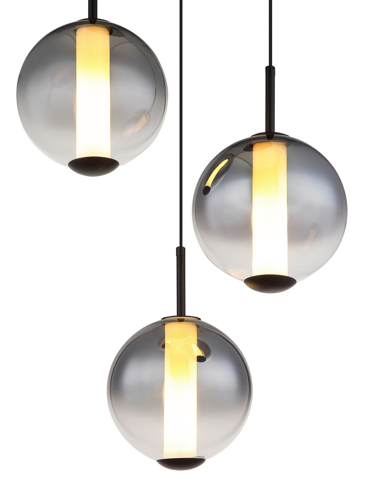 VISEČA LED-SVETILKA  LACY //3000 K/230 V/ - siva/črna, Konvencionalno, kovina/umetna masa (38/120cm) - Globo
