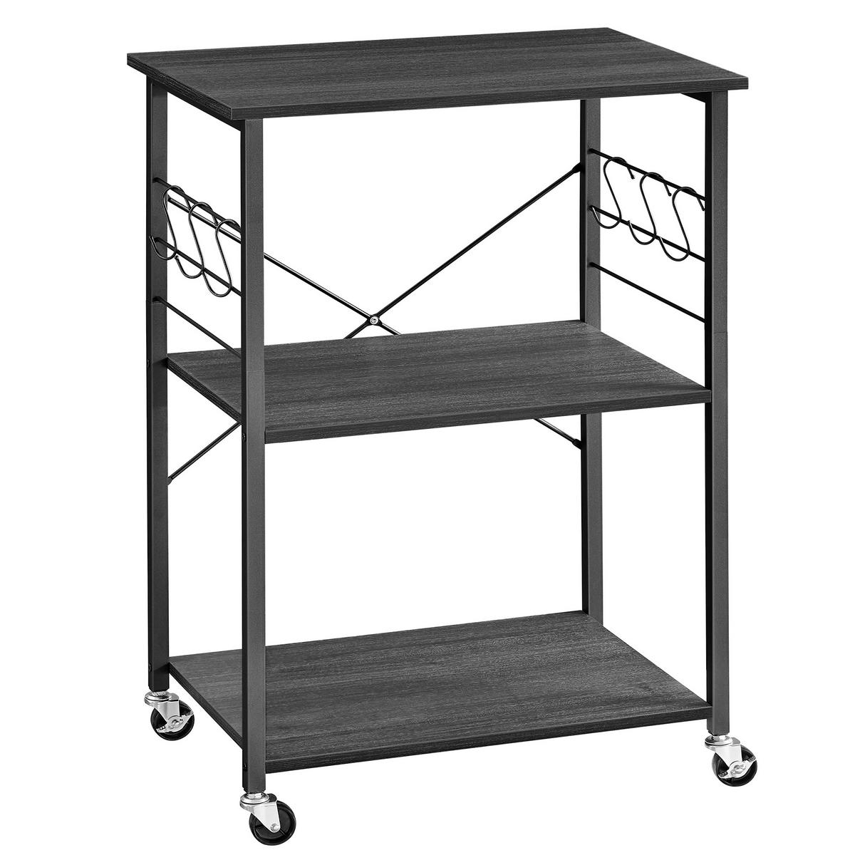 SERVIERWAGEN in Schwarz  - Schwarz, Trend, Holzwerkstoff/Metall (60/89/40cm) - MID.YOU