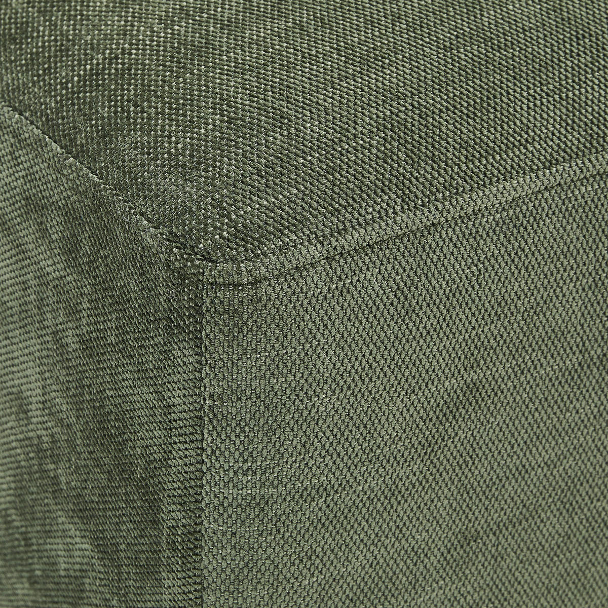 ECKSOFA Olivgrün Chenille  - Schwarz/Olivgrün, KONVENTIONELL, Textil/Metall (264/178cm) - Hom`in