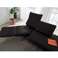 RÉCAMIERE in Echtleder Dunkelbraun  - Chromfarben/Dunkelbraun, Design, Leder/Metall (209/85-109/95-16cm) - Dieter Knoll