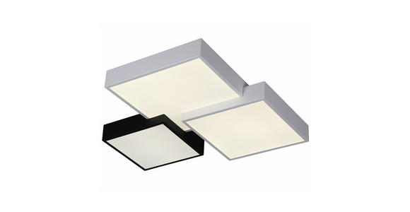 LED-DECKENLEUCHTE 60,5/54/12,7 cm - Schwarz/Weiß, Design, Kunststoff/Metall (60,5/54/12,7cm) - Ambiente