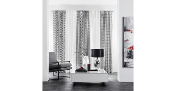 FERTIGVORHANG halbtransparent - Hellgrau, Design, Textil (140/255cm) - Novel