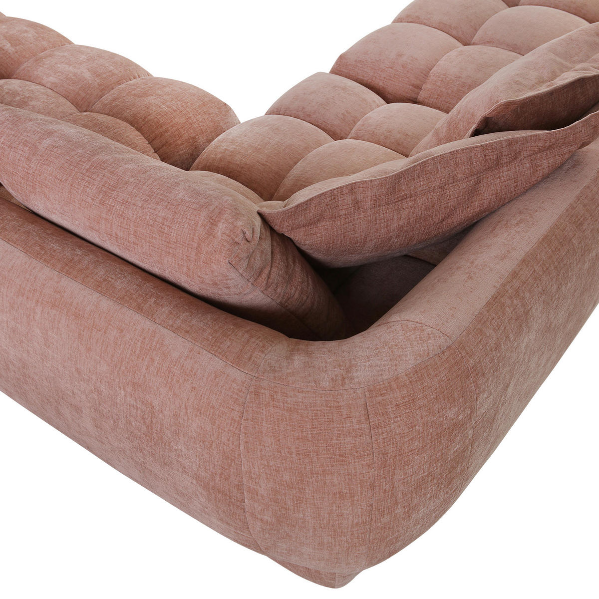 HÖRNSOFFA i flatväv gammelrosa  - svart/gammelrosa, Klassisk, textil/plast (250/289cm) - Carryhome