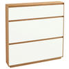 SCHUHKIPPER 121/124/21 cm  - Eiche Bianco/Weiß, Design, Holz/Holzwerkstoff (121/124/21cm) - Novel