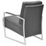 SESSEL Echtleder Schwarz - Edelstahlfarben/Schwarz, Design, Leder/Metall (62/77/83cm) - MUSTERRING