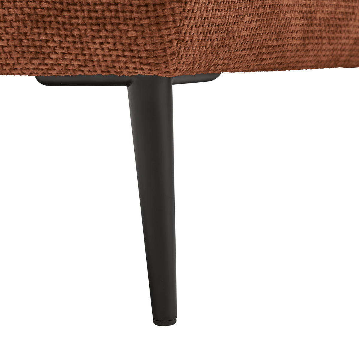 HÖRNSOFFA i vävt tyg terrakotta  - svart/terrakotta, Modern, metall/textil (164/255cm) - MID.YOU