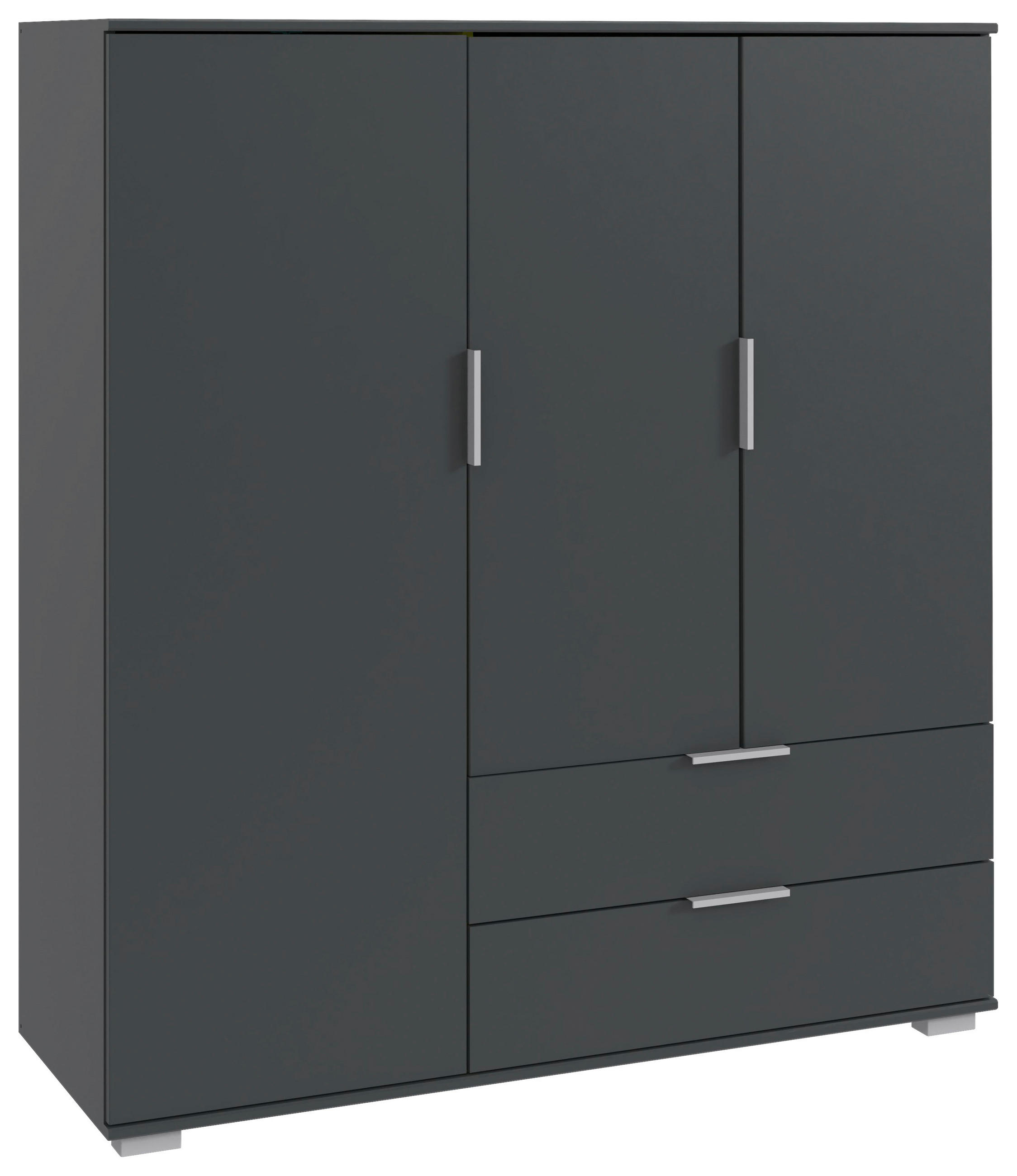 HIGHBOARD  130/140/40 cm 2 Schublade(n)  - Silberfarben/Alufarben, Konventionell, Holzwerkstoff/Kunststoff (130/140/40cm) - Carryhome
