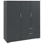 HIGHBOARD  130/140/40 cm 2 Schublade(n)  - Silberfarben/Alufarben, KONVENTIONELL, Holzwerkstoff/Kunststoff (130/140/40cm) - Carryhome