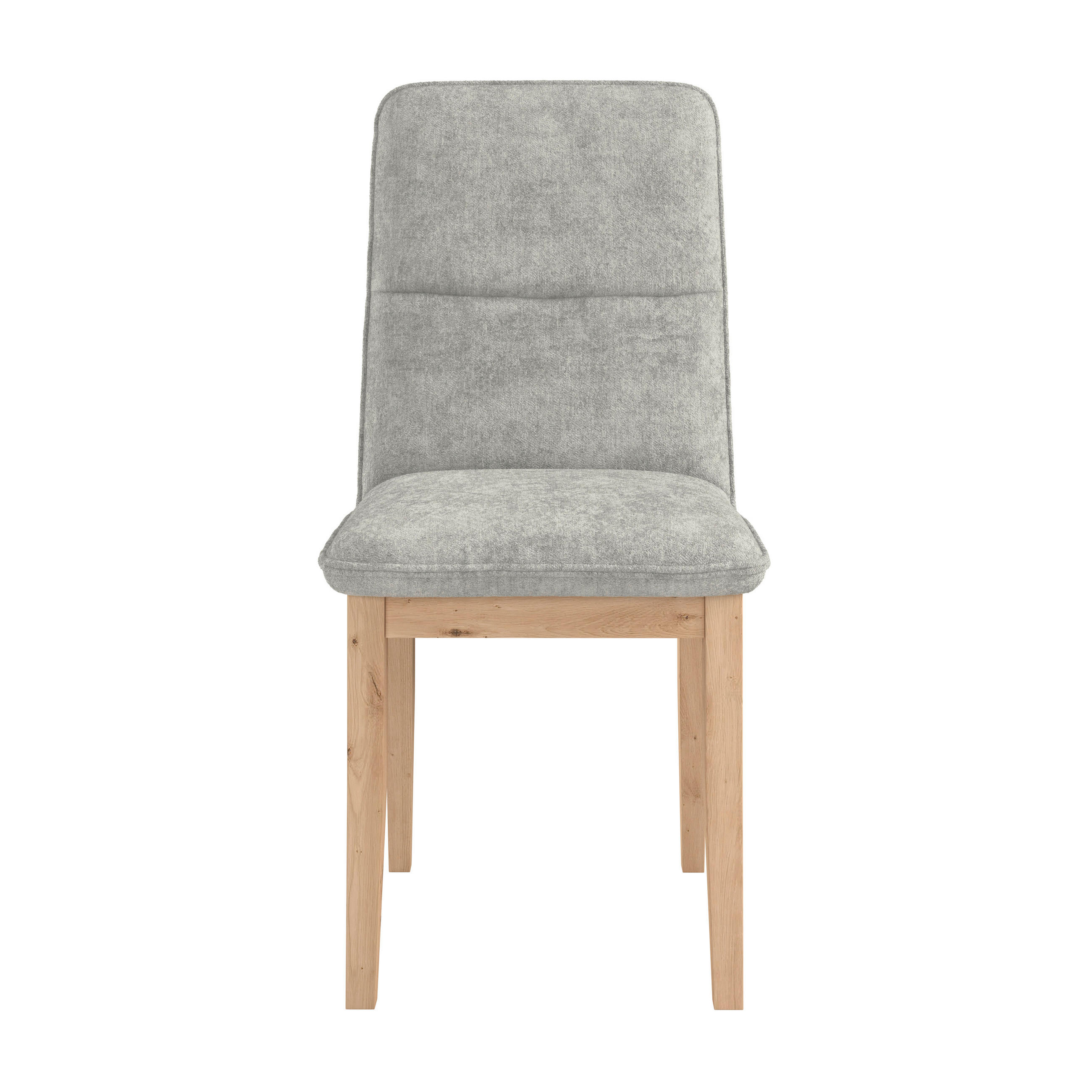 STUHL Webstoff Hellgrau Eiche vollmassiv  - Eichefarben/Hellgrau, KONVENTIONELL, Holz/Textil (47/91/44cm) - James Wood