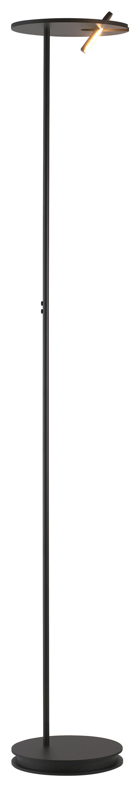 LED-STEHLEUCHTE 30/180 cm    - Schwarz, Design, Metall (30/180cm) - BOPP