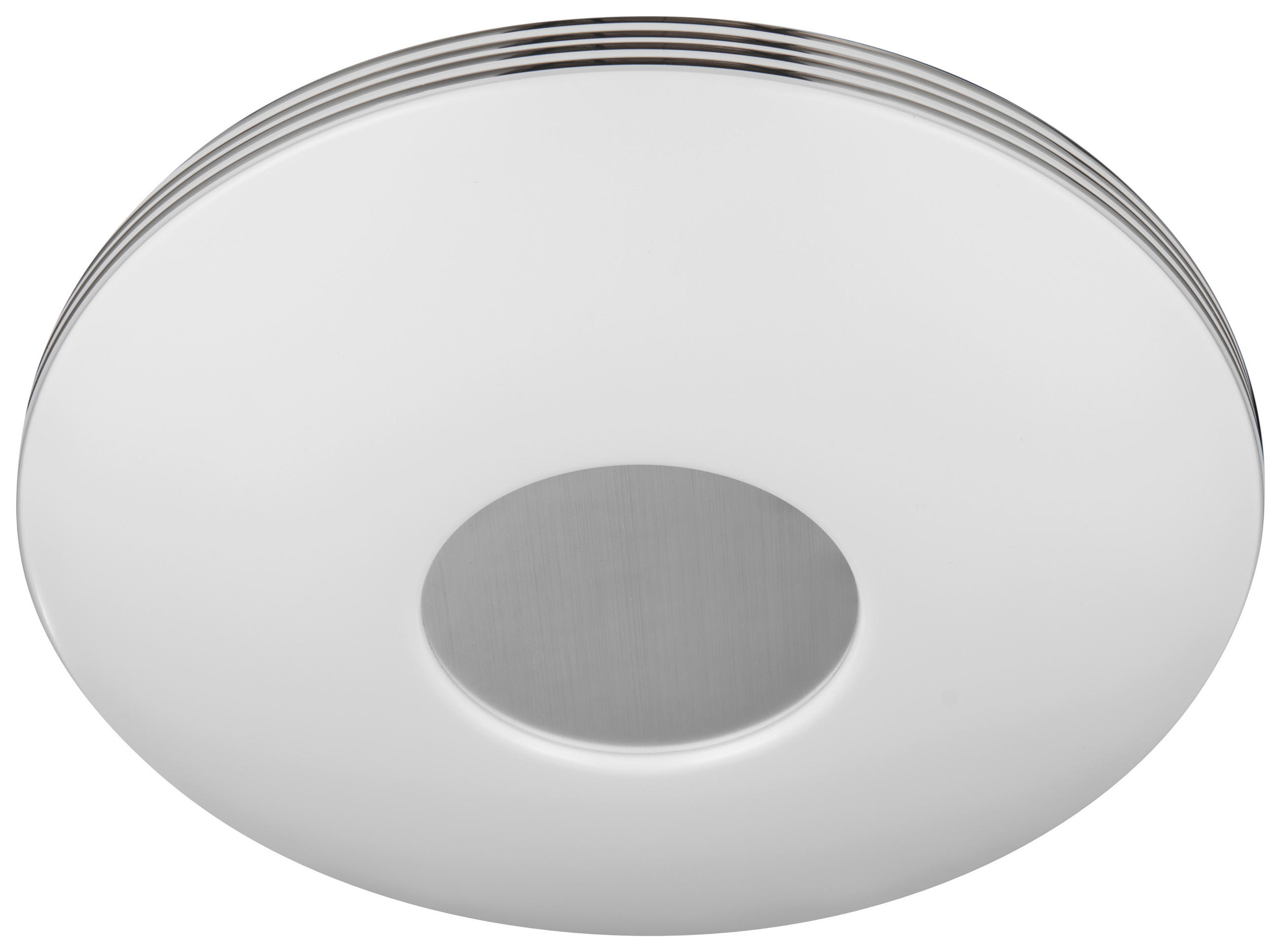 LED MENNYEZETI LÁMPA - króm/fehér, Basics, műanyag/fém (34/10cm) - Novel