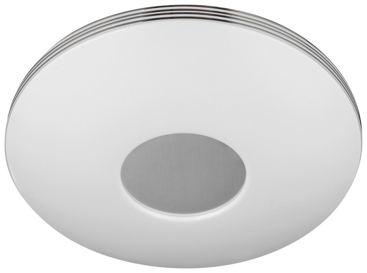 LED-DECKENLEUCHTE 21,6 W  34/10 cm    - Chromfarben/Weiss, Basics, Kunststoff/Metall (34/10cm) - Novel