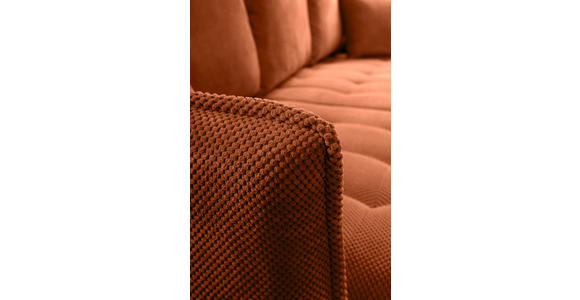 ECKSOFA Rostfarben Chenille - Rostfarben/Schwarz, KONVENTIONELL, Holz/Textil (160/290cm) - Carryhome