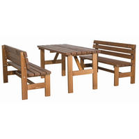 BIERTISCHGARNITUR 3-teilig  - Braun, KONVENTIONELL, Holz - Siena Garden