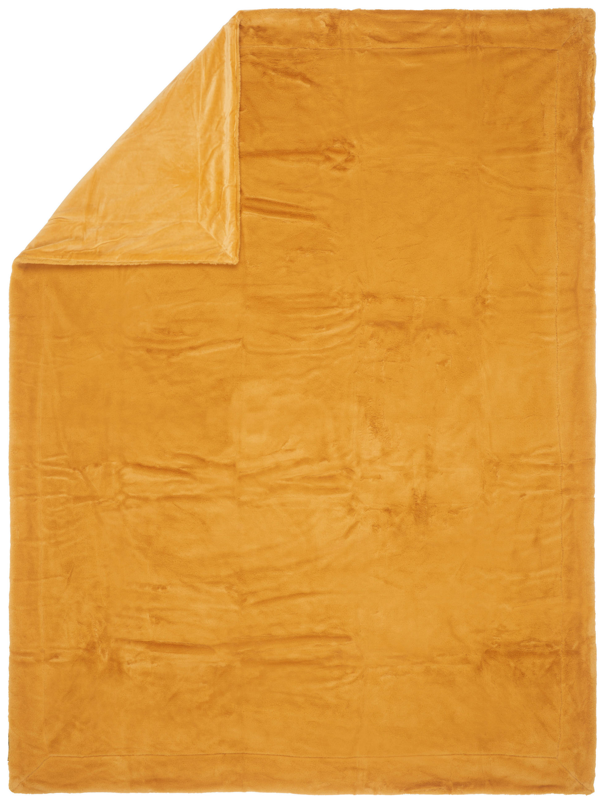KOŽEŠINOVÁ DEKA, polyester, 150/200 cm - medová, Design, textil (150/200cm) - Novel