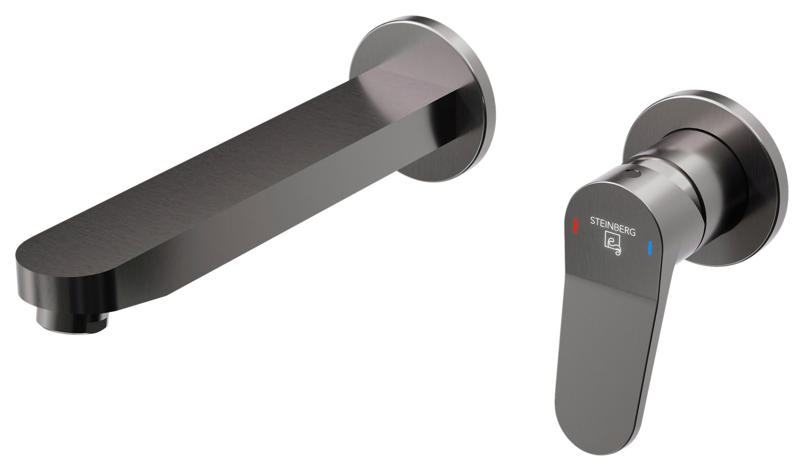 WASCHTISCHARMATUR 340 1814 3 BGM  - Dunkelgrau, MODERN, Metall (22,9/10/22cm)