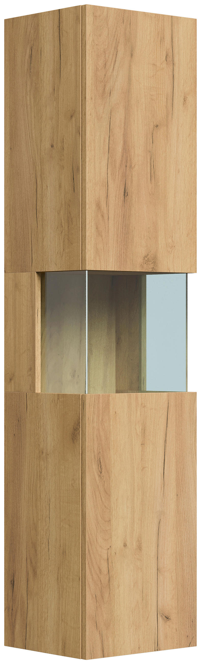 HOCHSCHRANK 35,2/150/30 cm  - Eichefarben, MODERN, Glas/Holzwerkstoff (35,2/150/30cm) - MID.YOU