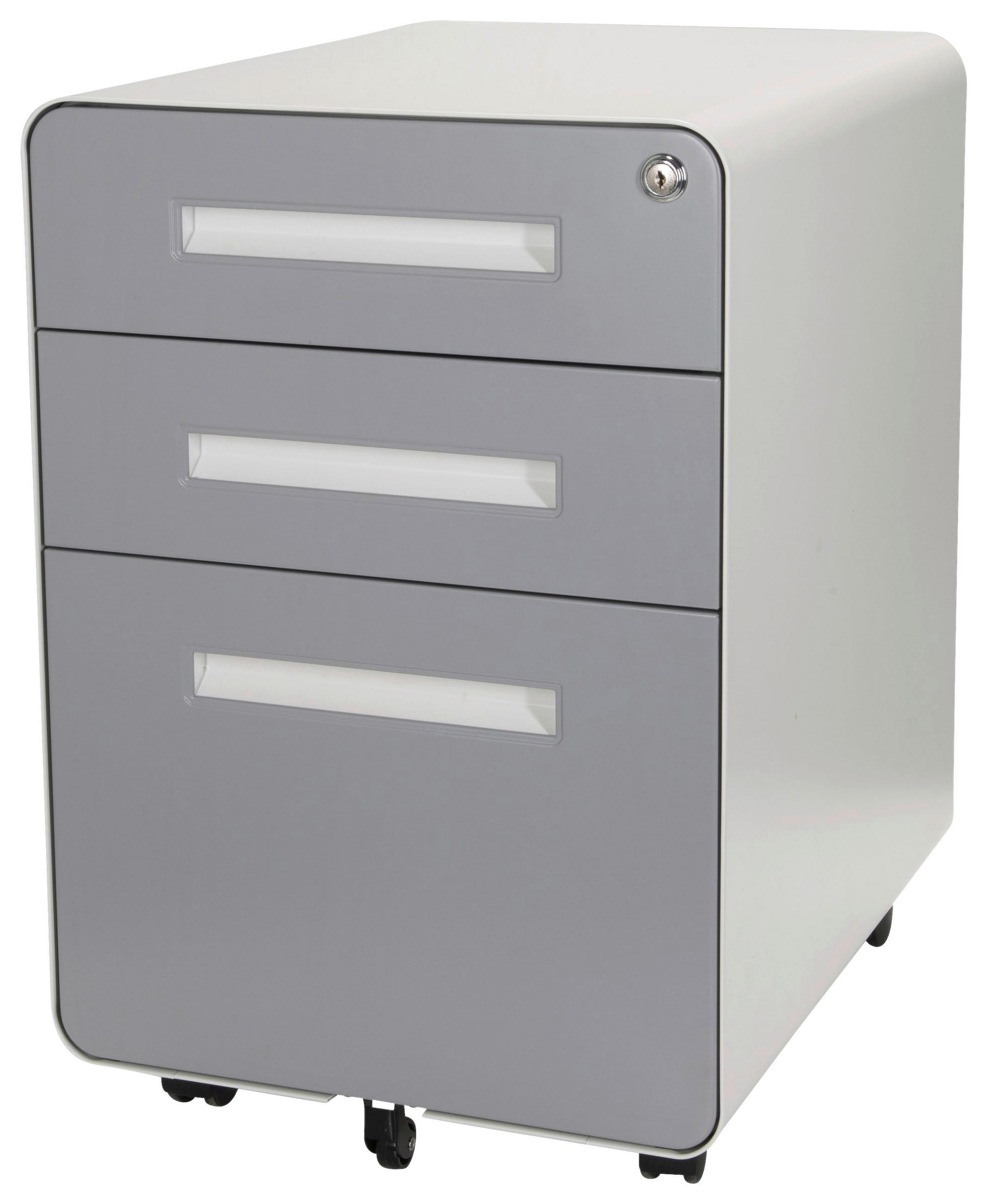 ROLLCONTAINER 40/60/50 cm  - Weiß/Grau, MODERN, Kunststoff/Metall (40/60/50cm) - MID.YOU