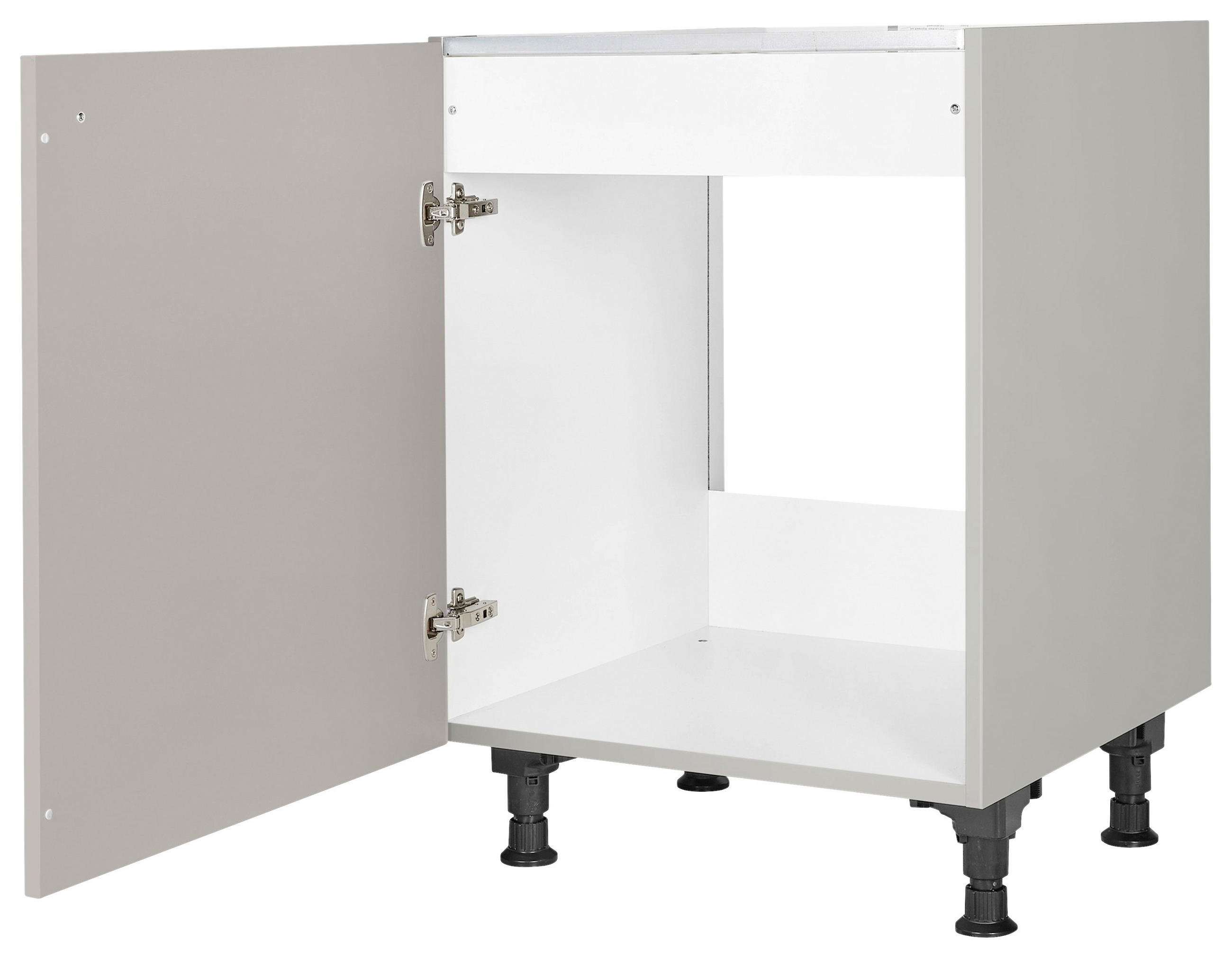 SPÜLENUNTERSCHRANK 60/87/56 cm  in Grau  - Schwarz/Grau, MODERN, Holzwerkstoff/Metall (60/87/56cm) - Nobilia