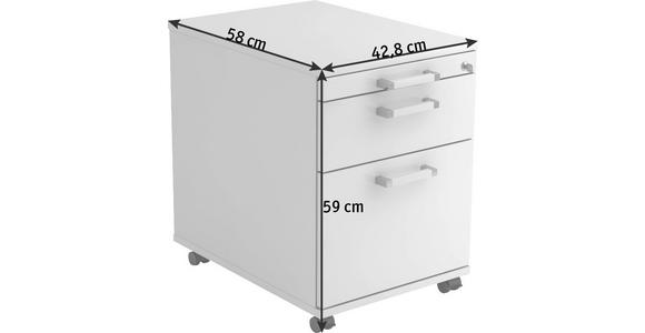 ROLLCONTAINER 42,8/59/58 cm  - Chromfarben/Ahornfarben, KONVENTIONELL, Holzwerkstoff/Kunststoff (42,8/59/58cm) - Venda