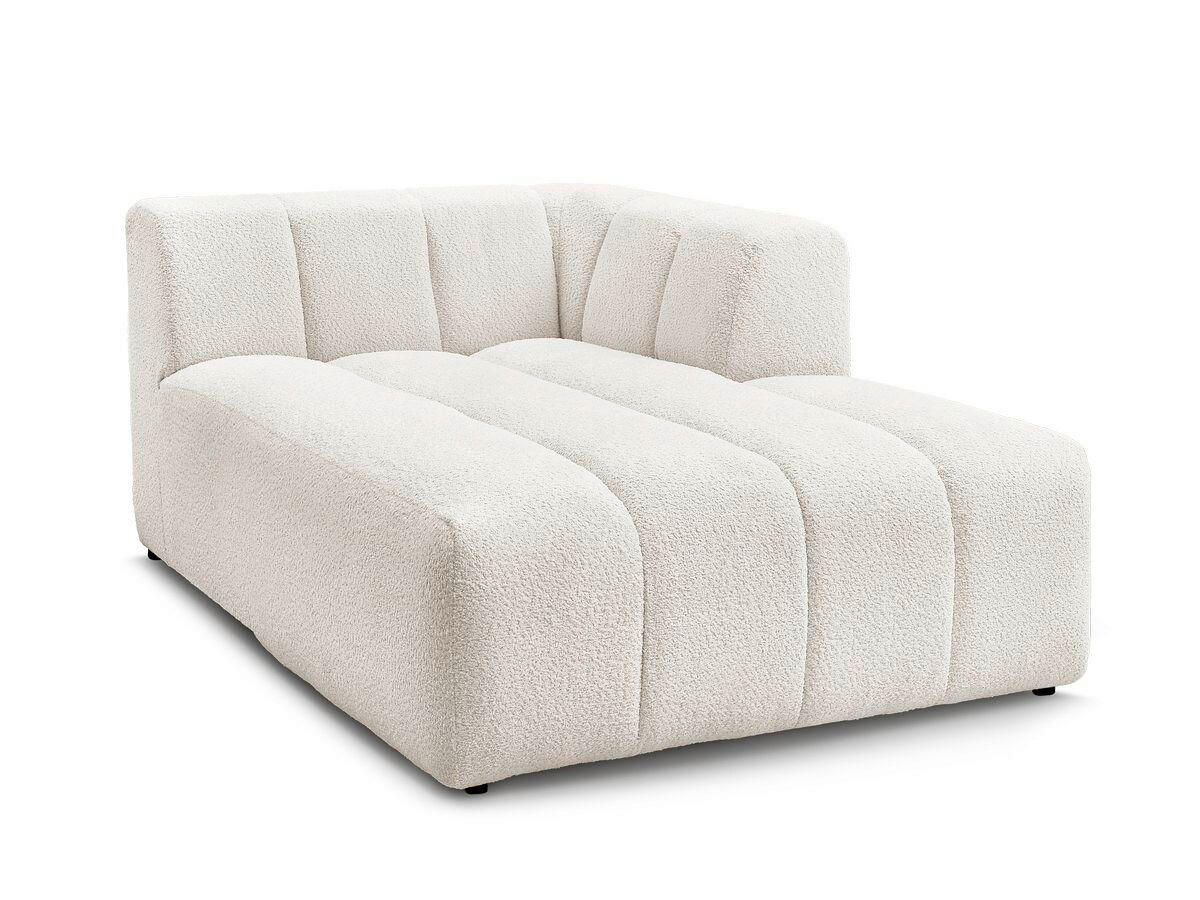 SOFAELEMENT ANNECY Bouclé Weiß  - Schwarz/Weiß, MODERN, Kunststoff/Textil (120/72/170cm)