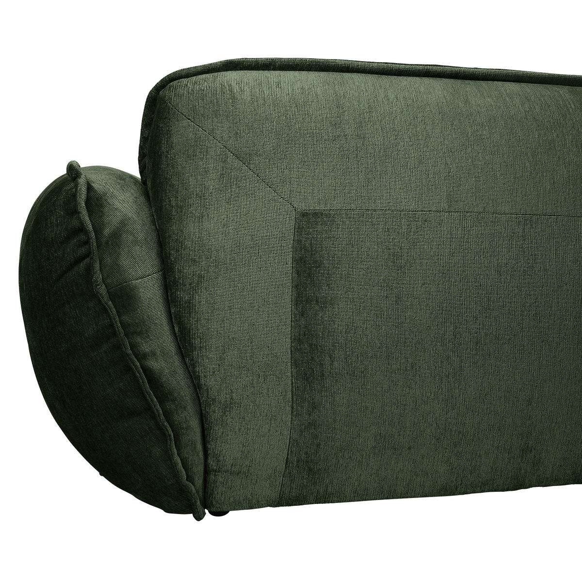 BIGSOFA in Chenille Dunkelgrün  - Dunkelgrün/Schwarz, Modern, Kunststoff/Textil (285/87/184cm) - Trendmanufaktur
