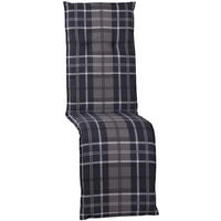 RELAXSESSELAUFLAGE in Anthrazit, Grau Karo  - Anthrazit/Grau, Design, Textil (171/50/6cm) - Gardenson