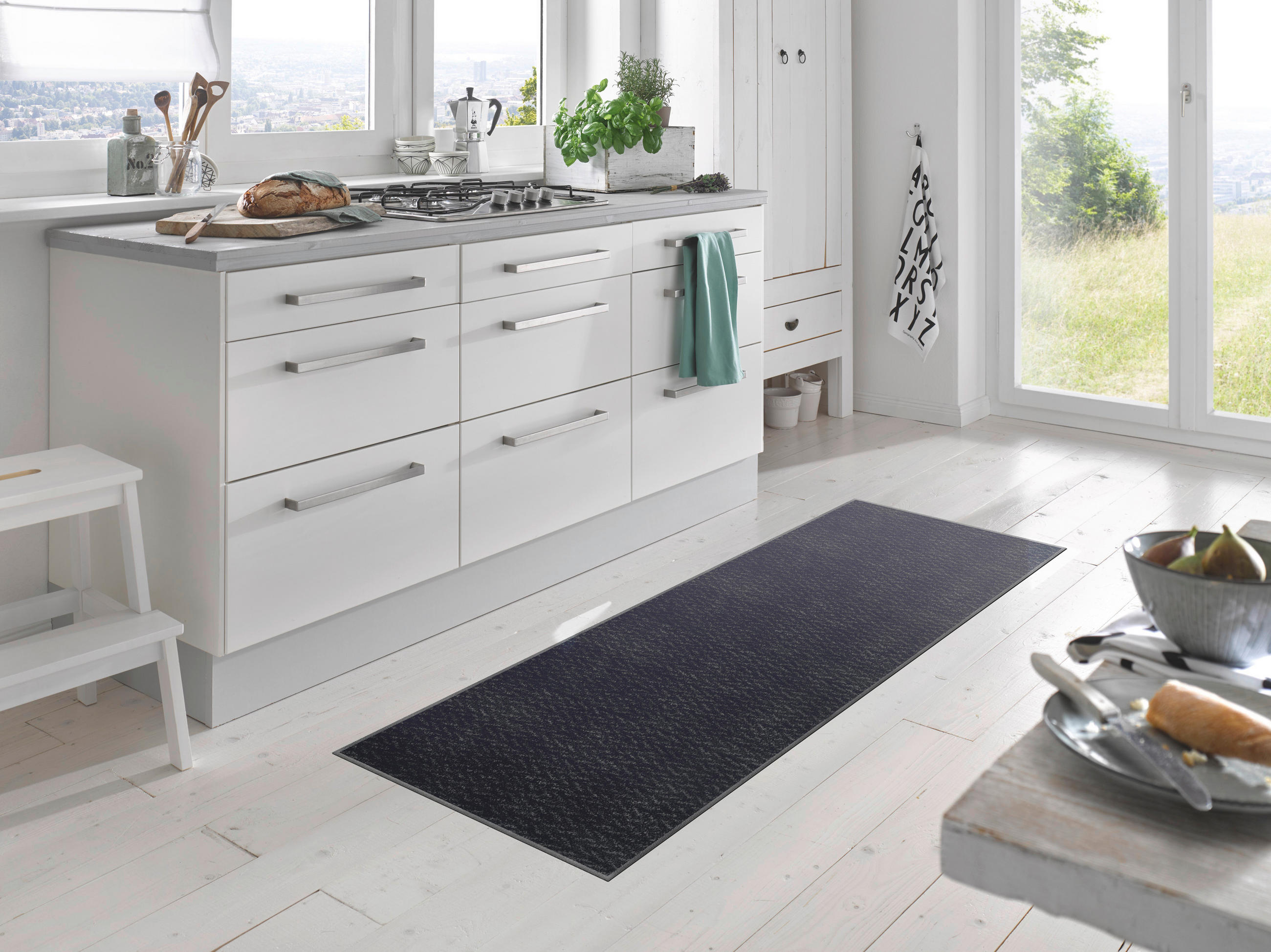 BĚHOUN DO KUCHYNĚ, 60/180 cm, černá - černá, Konvenční, textil/plast (60/180cm) - Esposa