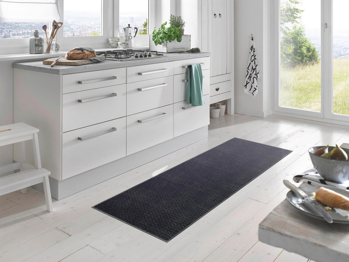 BĚHOUN DO KUCHYNĚ, 60/180 cm, černá - černá, Konvenční, textil/plast (60/180cm) - Esposa