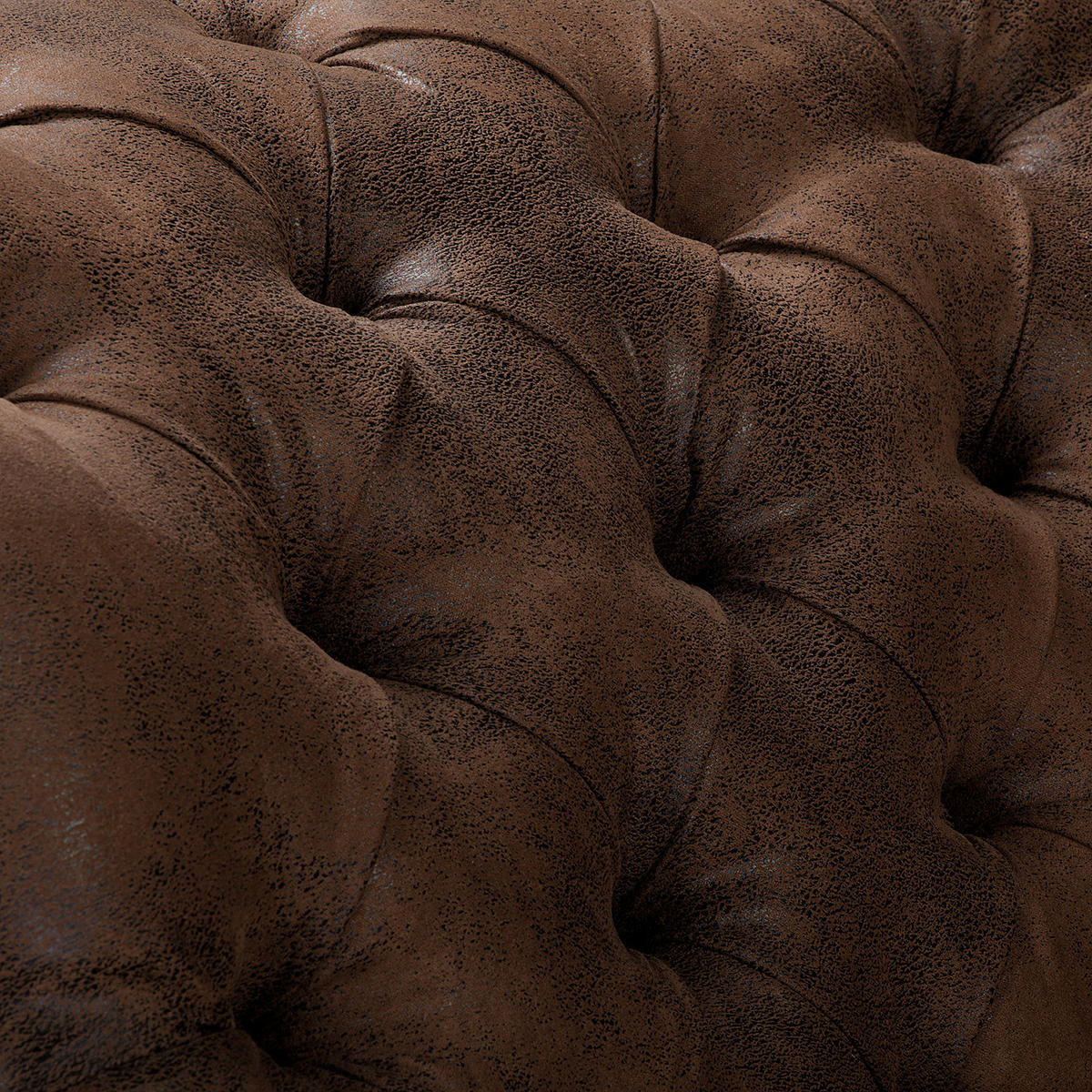 RÉCAMIERE Pako in Lederlook Dunkelbraun  - Dunkelbraun/Braun, Design, Holz/Textil (185/93/75cm) - Livetastic