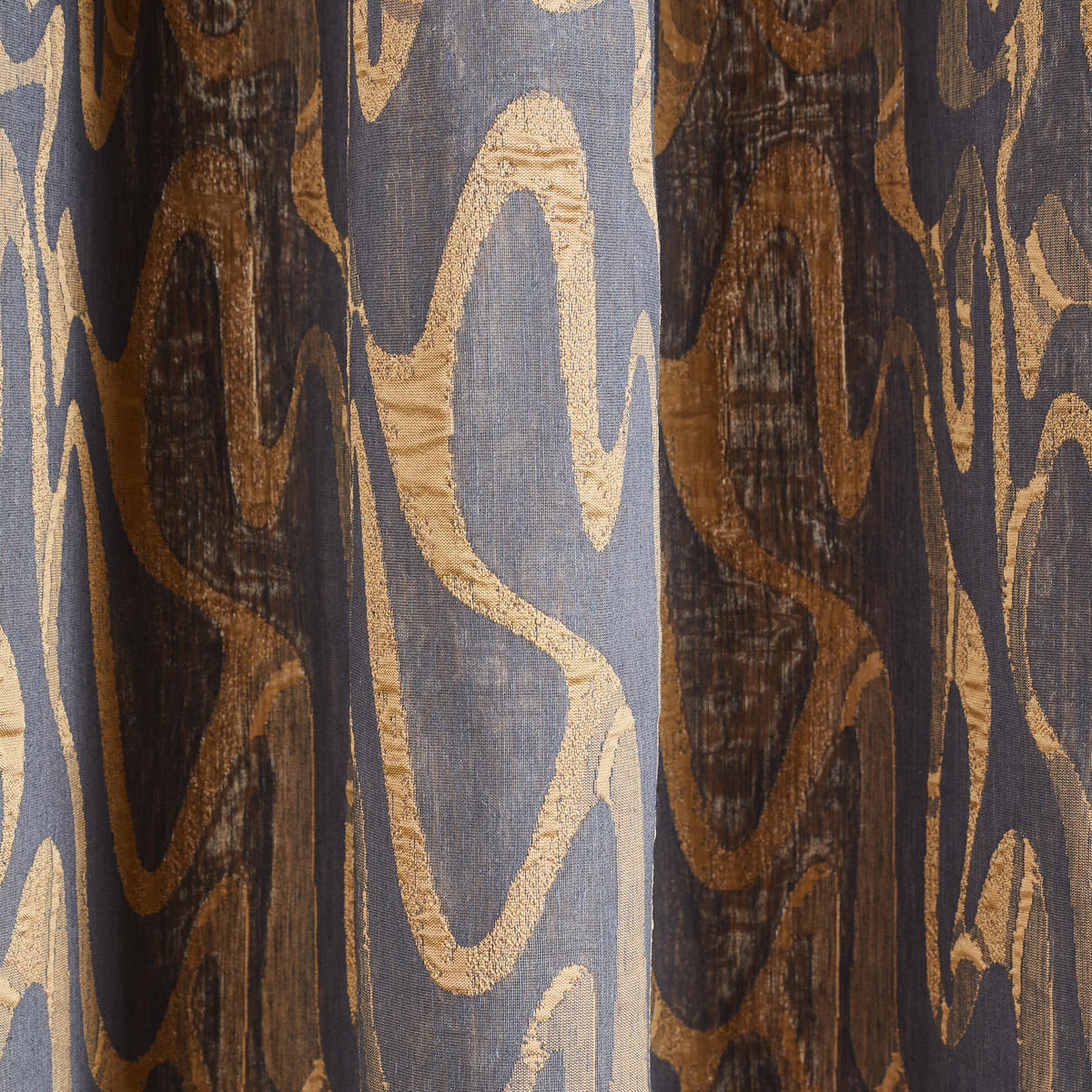 ÖSENSCHAL ONDA Verdunkelung 140/245 cm   - Blau/Goldfarben, LIFESTYLE, Textil (140/245cm) - Dieter Knoll