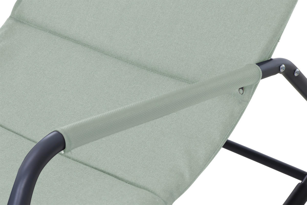 GARTEN-RELAXLIEGE 57/81/143 cm  - Grün, KONVENTIONELL, Kunststoff/Textil (57/81/143cm) - Siena Garden