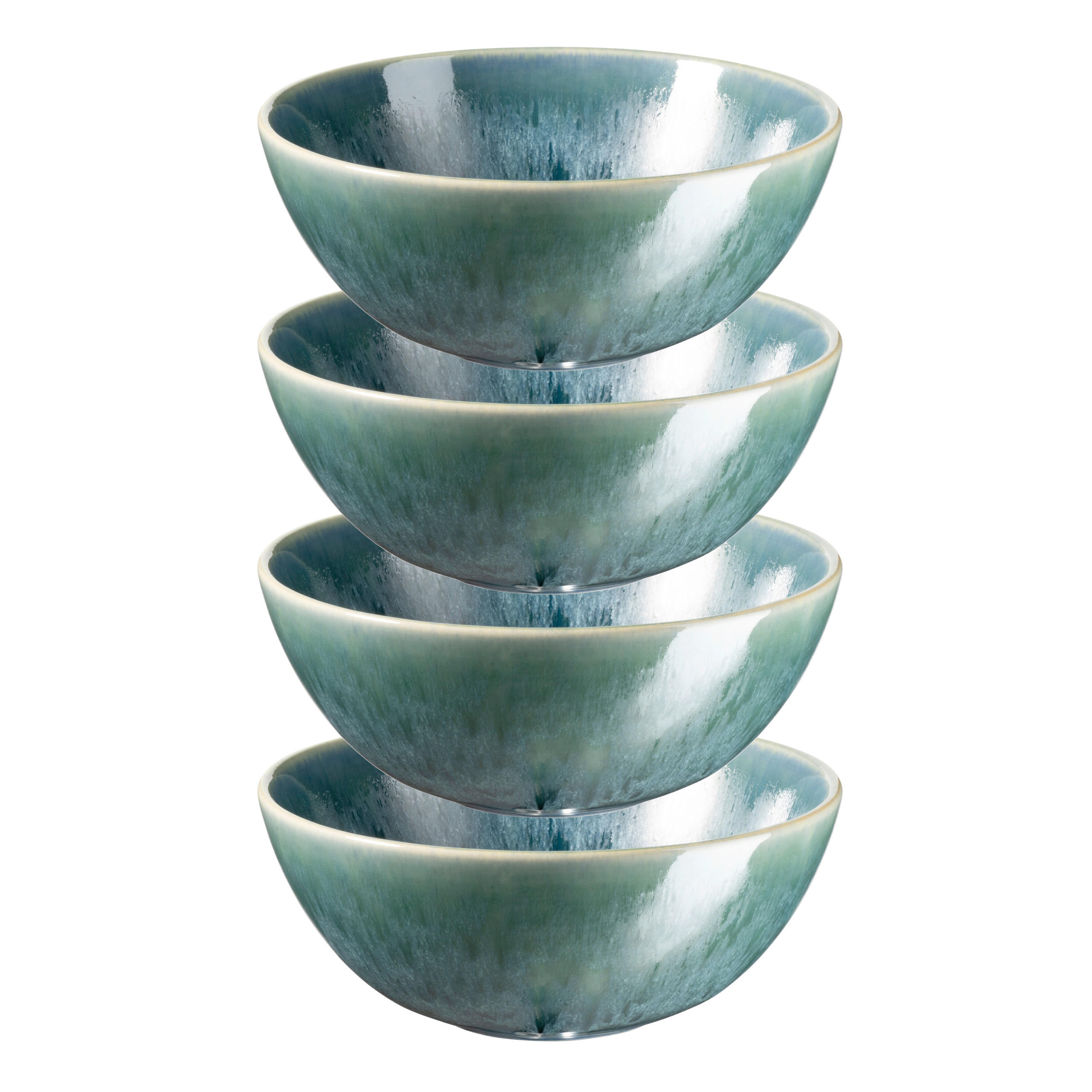 Müslischalenset Carellia Steinzeug, Blau, 4-Teilig