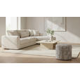 HOCKER Jacquard Weiß  - Weiß, LIFESTYLE, Textil (45/40/45cm) - Xora