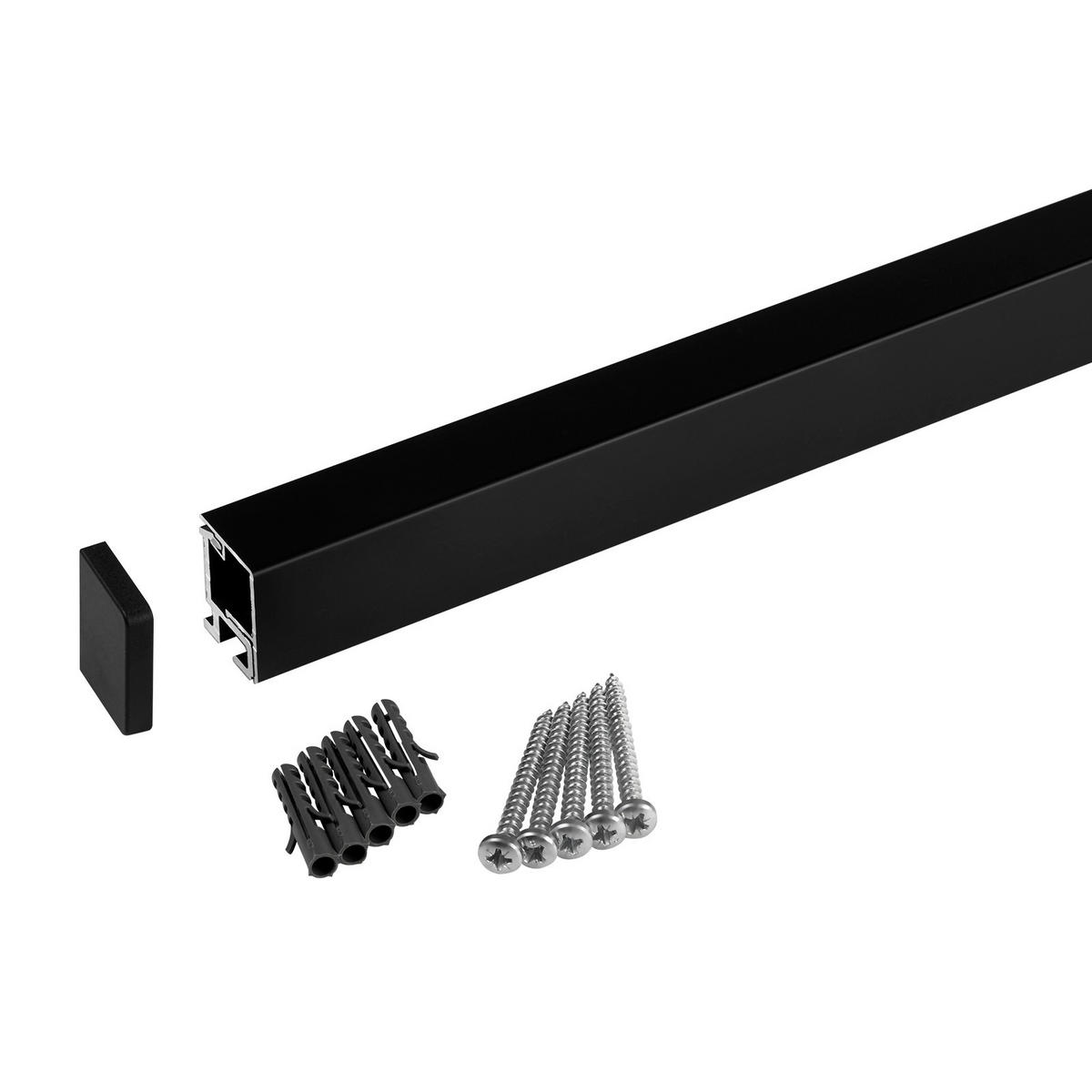 PROFILLEISTEN-SET 120/2,9/2,2 cm  in Schwarz  - Schwarz, Basics, Metall (120/2,9/2,2cm) - HKT