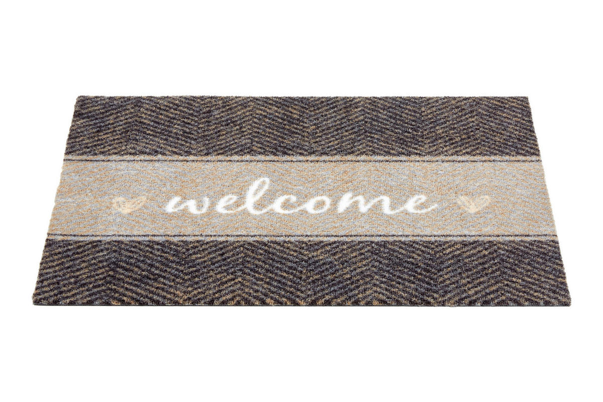 FUßMATTE  50/70 cm  Braun, Weiß, Beige  - Beige/Braun, Design, Textil (50/70cm) - Esposa