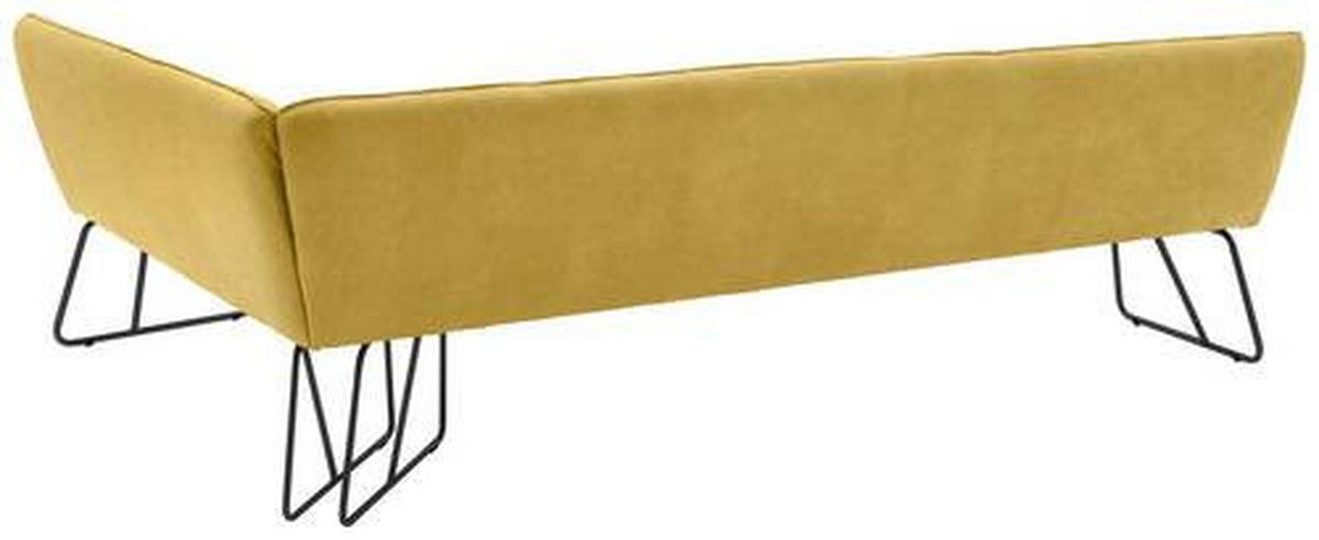 ECKBANK 274/184 cm  in Gelb, Schwarz  - Gelb/Schwarz, Design, Textil/Metall (274/184cm) - Dieter Knoll