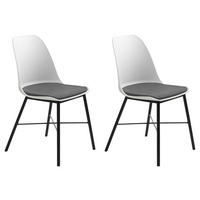 STUHL Weiß  - Schwarz/Weiß, MODERN, Kunststoff/Textil (47/83/54cm) - Livetastic